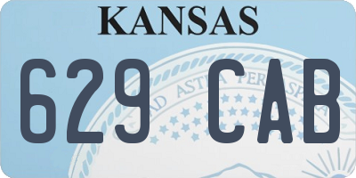 KS license plate 629CAB