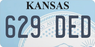 KS license plate 629DED
