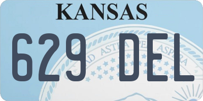 KS license plate 629DEL