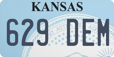 KS license plate 629DEM