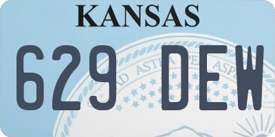 KS license plate 629DEW