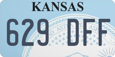 KS license plate 629DFF