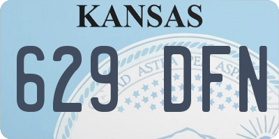 KS license plate 629DFN