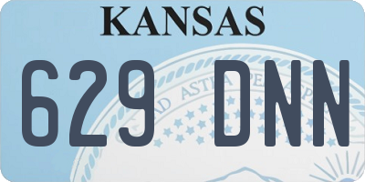 KS license plate 629DNN