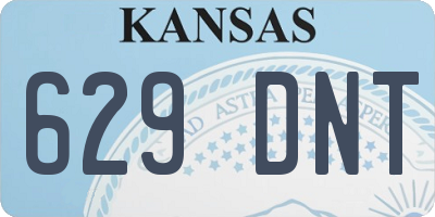 KS license plate 629DNT