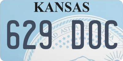 KS license plate 629DOC