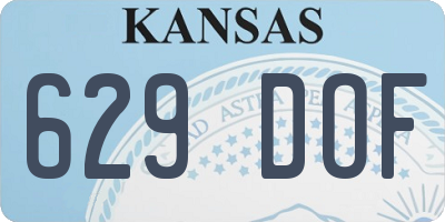 KS license plate 629DOF