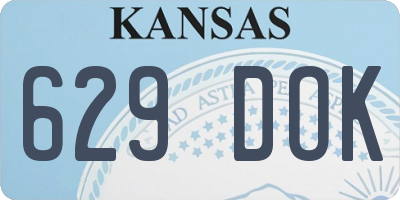 KS license plate 629DOK