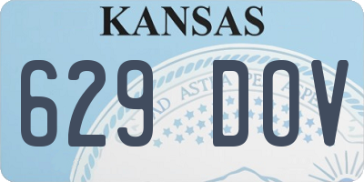 KS license plate 629DOV