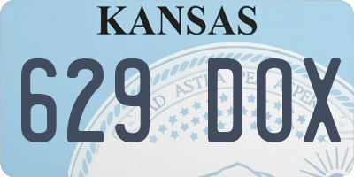 KS license plate 629DOX