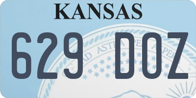 KS license plate 629DOZ