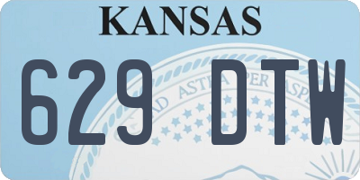 KS license plate 629DTW