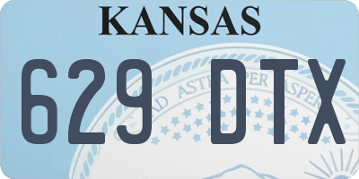 KS license plate 629DTX