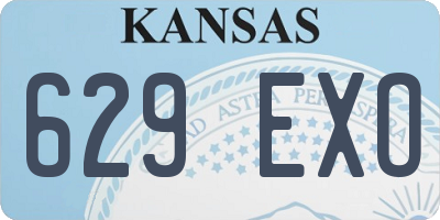 KS license plate 629EXO