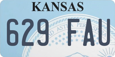 KS license plate 629FAU