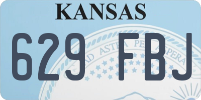 KS license plate 629FBJ