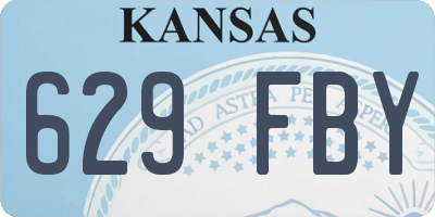 KS license plate 629FBY