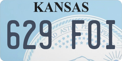 KS license plate 629FOI