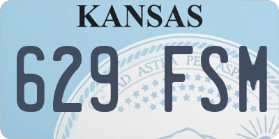 KS license plate 629FSM