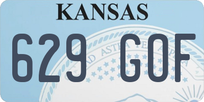KS license plate 629GOF