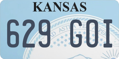 KS license plate 629GOI