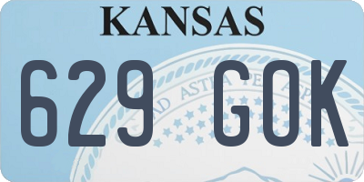 KS license plate 629GOK