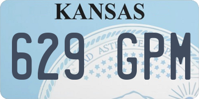 KS license plate 629GPM