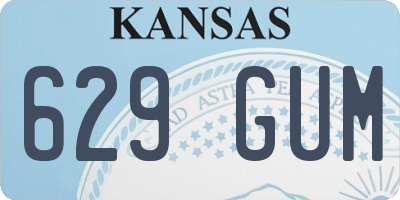 KS license plate 629GUM