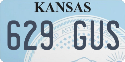KS license plate 629GUS