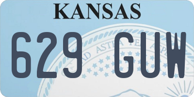 KS license plate 629GUW