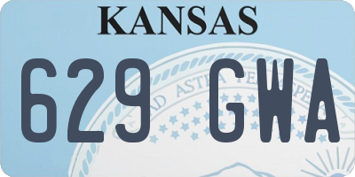 KS license plate 629GWA