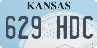 KS license plate 629HDC