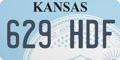 KS license plate 629HDF