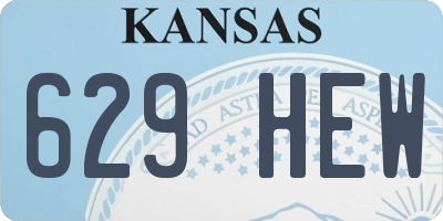 KS license plate 629HEW