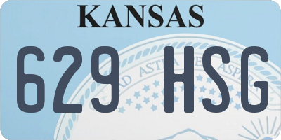 KS license plate 629HSG