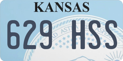 KS license plate 629HSS