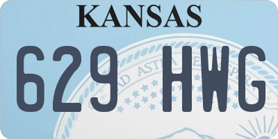 KS license plate 629HWG