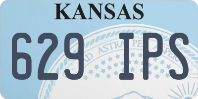 KS license plate 629IPS