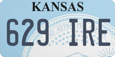KS license plate 629IRE