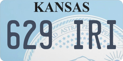 KS license plate 629IRI