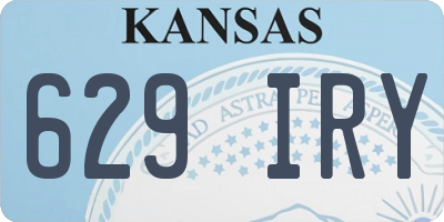 KS license plate 629IRY