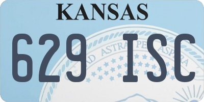 KS license plate 629ISC