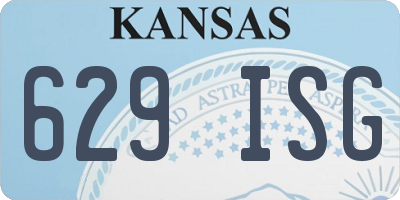 KS license plate 629ISG