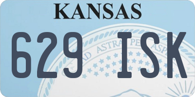 KS license plate 629ISK