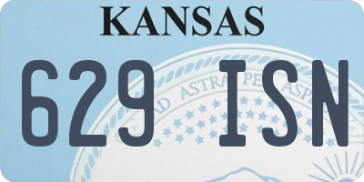 KS license plate 629ISN