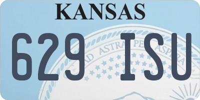 KS license plate 629ISU