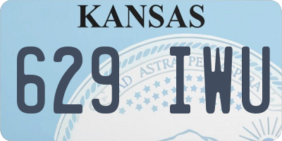 KS license plate 629IWU