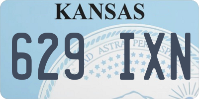 KS license plate 629IXN