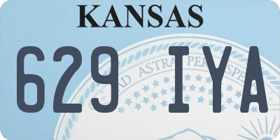 KS license plate 629IYA