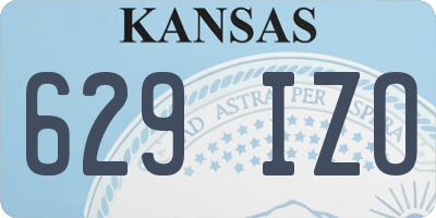 KS license plate 629IZO